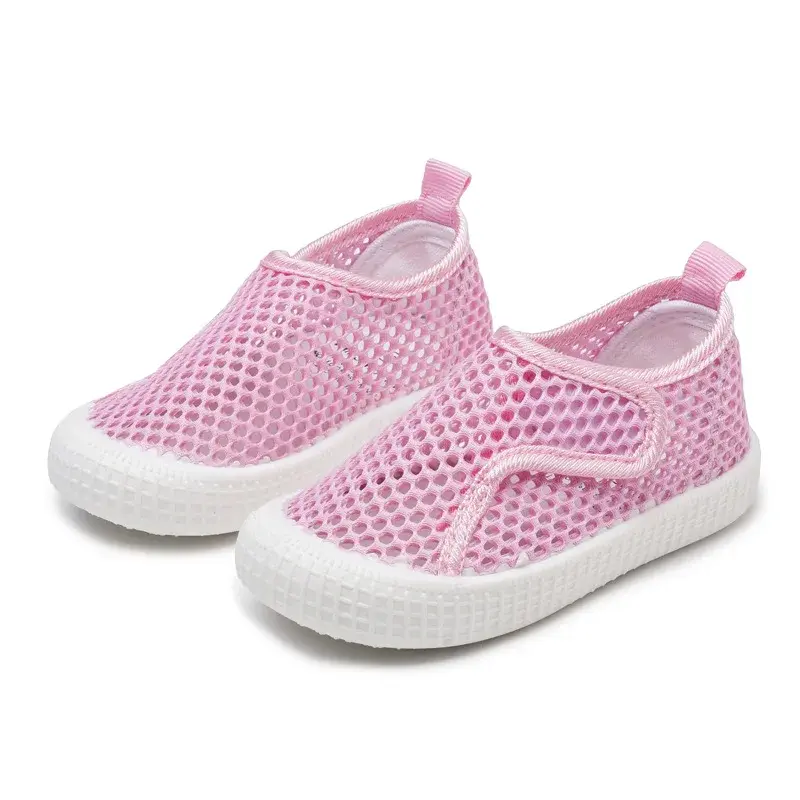 Summer Children's Air Mesh Cloth Shoes Kids Single-layer Shoes Baby Soft-bottom Hollow Net Sandals Breathable Hot Flats Sandals