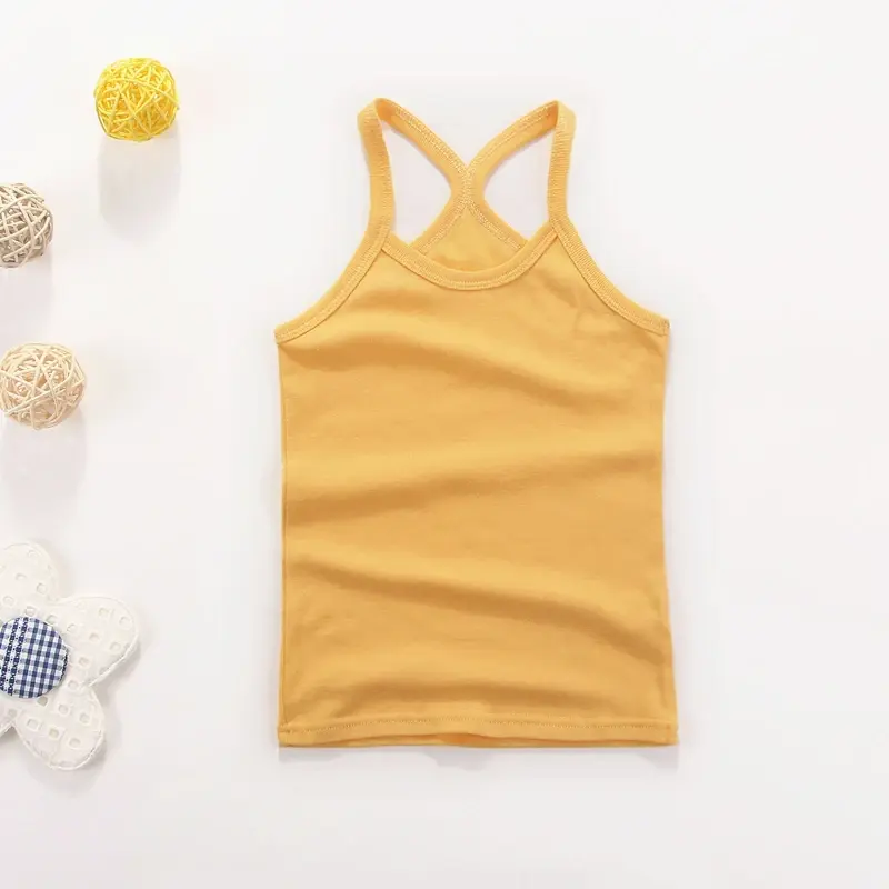Children Tanks Summer Tops Wear Kid Boy Girl 100% Cotton Sports Vest Waistcoat Clothes Camisoles Kids Girls Casual Vests Outfits