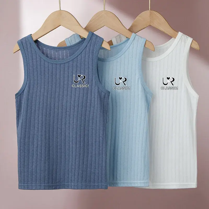 Kids Underwear Tee Boys Vests Children Summer Vest Tops for Girls Candy Tank Top Boy Clothes Cotton Tees Sleeveless T-shirt Soft
