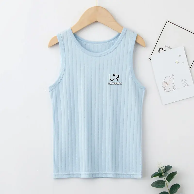 Kids Underwear Tee Boys Vests Children Summer Vest Tops for Girls Candy Tank Top Boy Clothes Cotton Tees Sleeveless T-shirt Soft