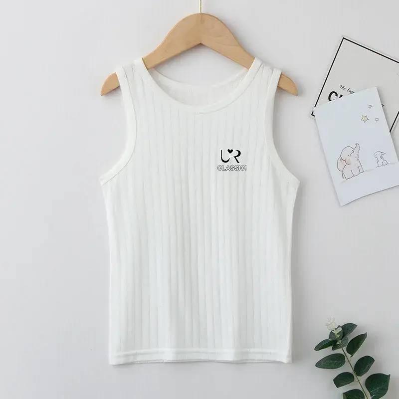 Kids Underwear Tee Boys Vests Children Summer Vest Tops for Girls Candy Tank Top Boy Clothes Cotton Tees Sleeveless T-shirt Soft