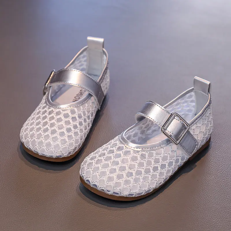 2025 New Children's Flats Summer Breathable Princess Shoes for Girls Simple Fashion Kids Causal Shoes Soft Soled Trend Versatile