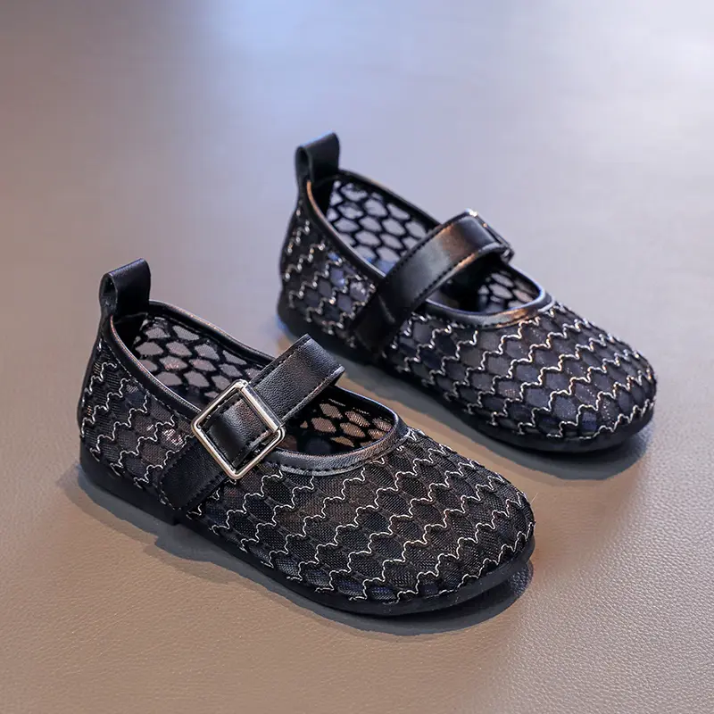 2025 New Children's Flats Summer Breathable Princess Shoes for Girls Simple Fashion Kids Causal Shoes Soft Soled Trend Versatile