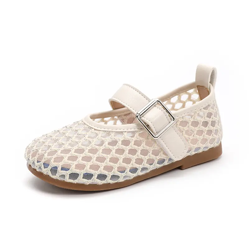 2025 New Children's Flats Summer Breathable Princess Shoes for Girls Simple Fashion Kids Causal Shoes Soft Soled Trend Versatile