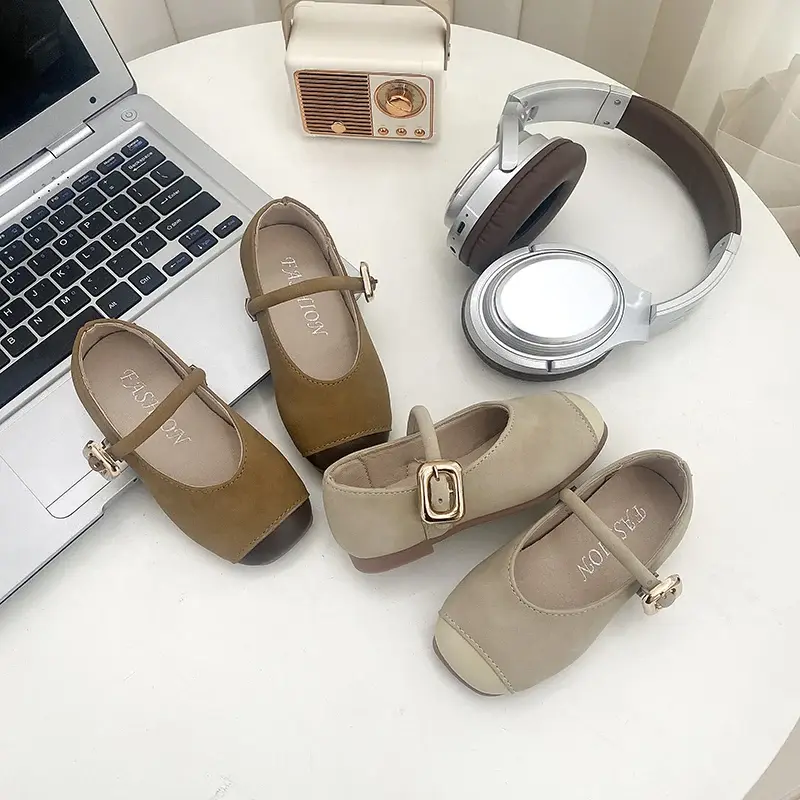 2025 Children Casual Shoes for Girls Spring New Fashion Korean Style Soft Bottom Anti-slippery Versatile Chic Wedding Dress Shoe