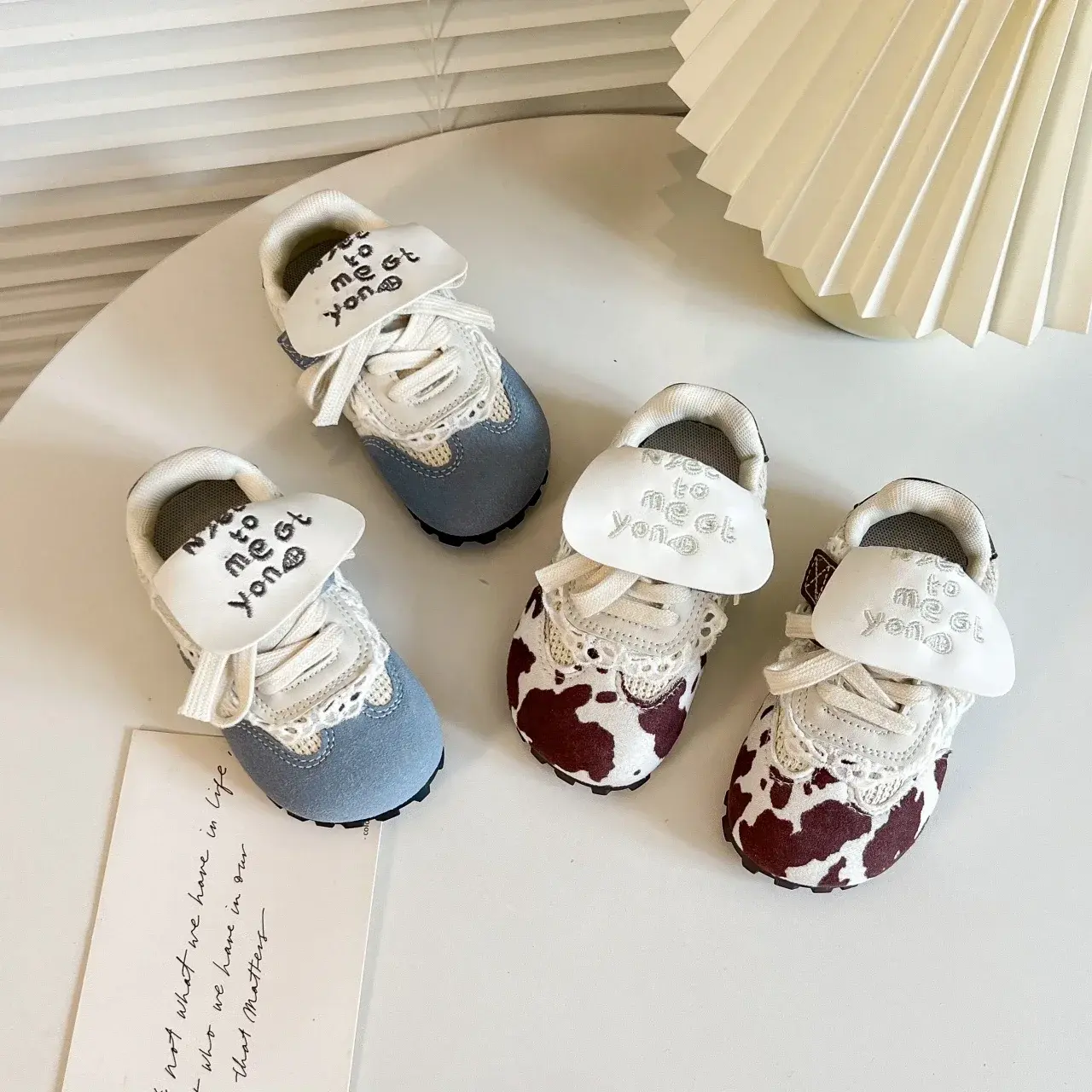 Kids Sports Shoes Round Toes Candy Color 2025 Spring Autumn Girls Casual Shoes Non-slip Soft Sole Children Flats Mesh Breathable