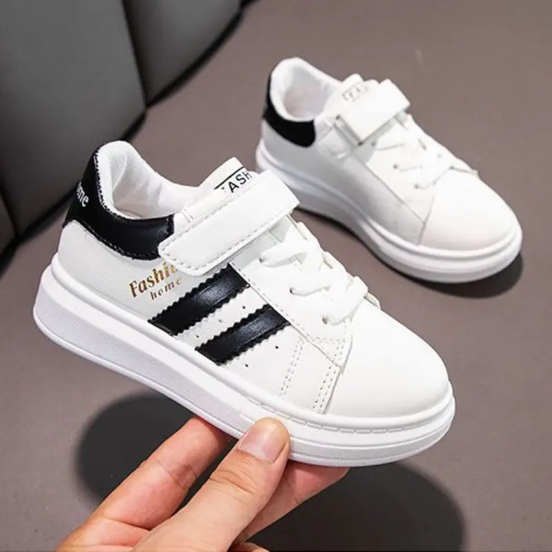 Children's Sports Shoes Non-slip New Tennis Shoes for Girls Fashion Boys Versatile Kids Causal School Running Sneakers Hook Loop