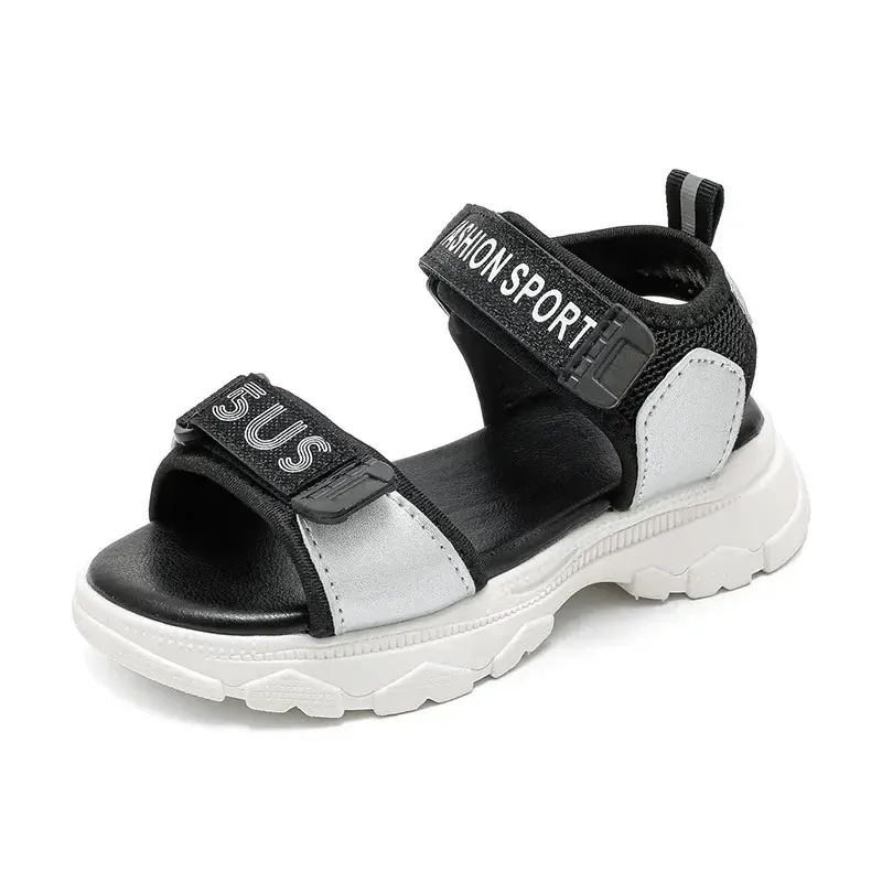Kids Sports Shoes Open Toes Non-slip Soft Sole Boys Sandals Hook&loop 2025 Summer New Girls Beach Shoes Unisex Trendy Running
