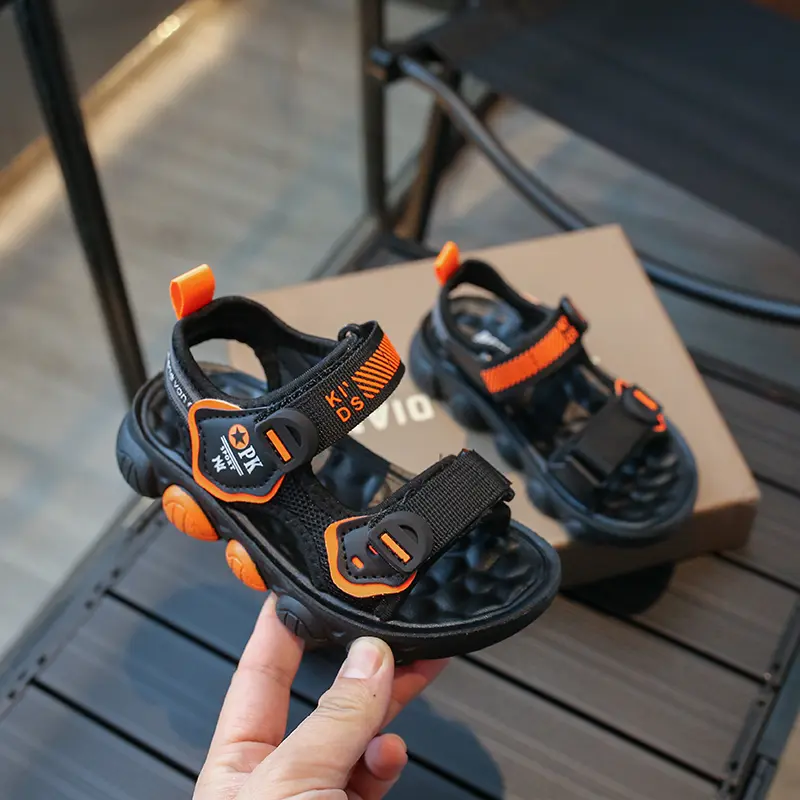 Children Casual Sports Sandals Kids Summer Shoes Fashion Bigs Boys Beach Sandals Color Matching Anti-skid Classic Size 26-37