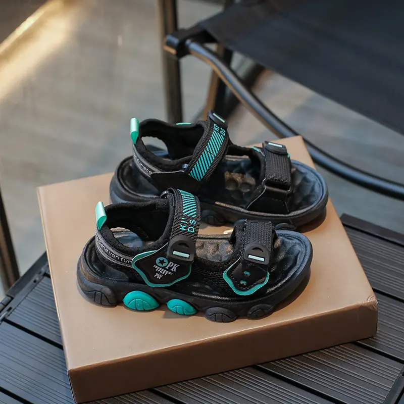 Children Casual Sports Sandals Kids Summer Shoes Fashion Bigs Boys Beach Sandals Color Matching Anti-skid Classic Size 26-37