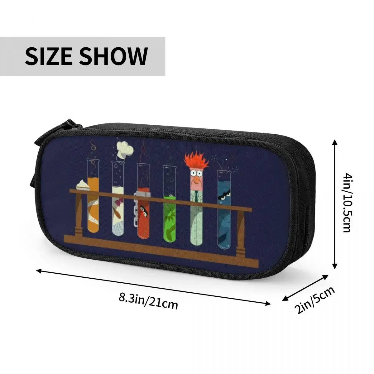 Custom Muppet Science School Pencil Cases Girl Boy Large Capacity Chemistry Elements Pencil Pouch Students Stationery