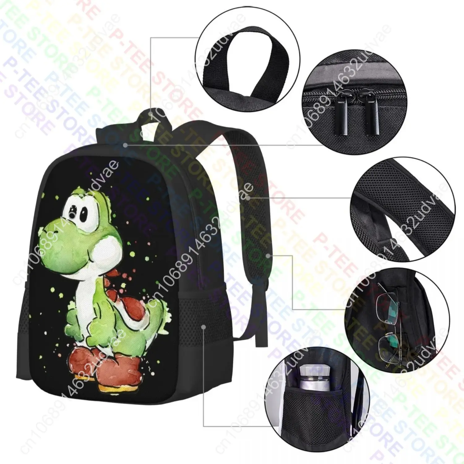 Yoshi WatercolorBackpack Bolsas de mochila de gran capacidad para viajes