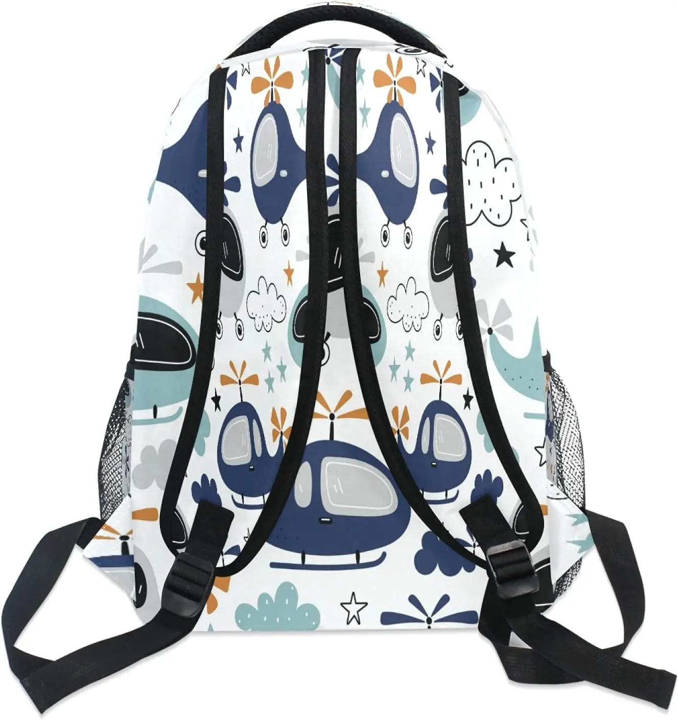Backpack for Boys Girls, Funny Helicopters Backpacks School Bookbag for Preschool, Kindergarten, Elementary Adjustable Padded