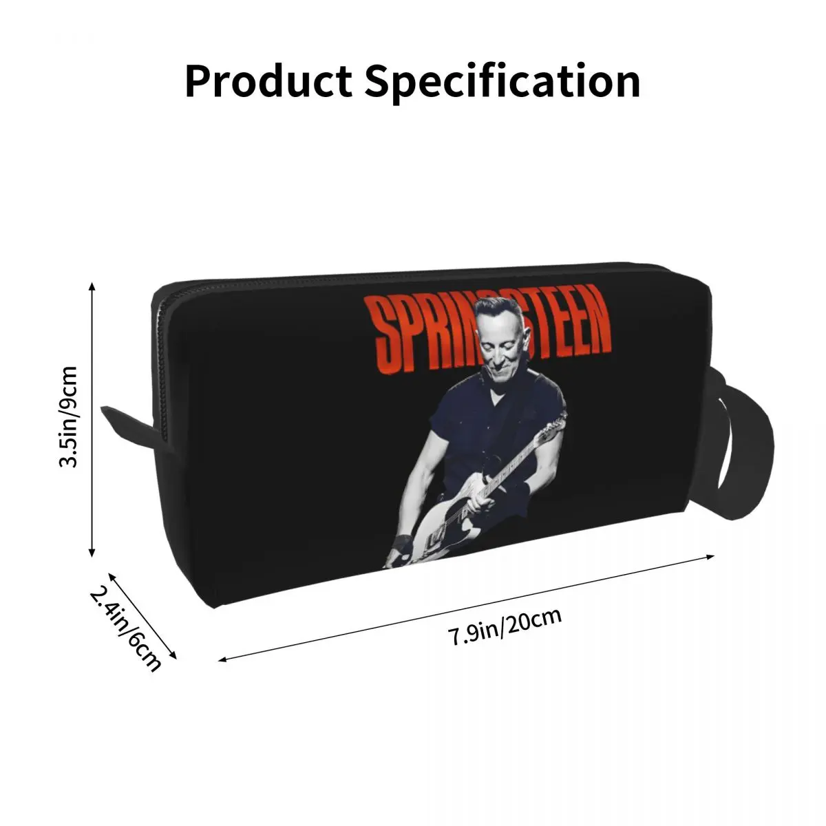 Bruce Springsteen Pencil Case for Boy Girl Gifts Pen Box Pencil Bag Travel Women Cosmetic Bag Organizer Pouch