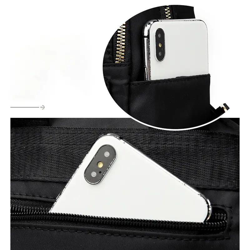2025 Women's New Leisure Large Capacity Backpack Oxford Cloth Travel Bag Fashion Korean Edition Lingge Oxford Cloth Backpack