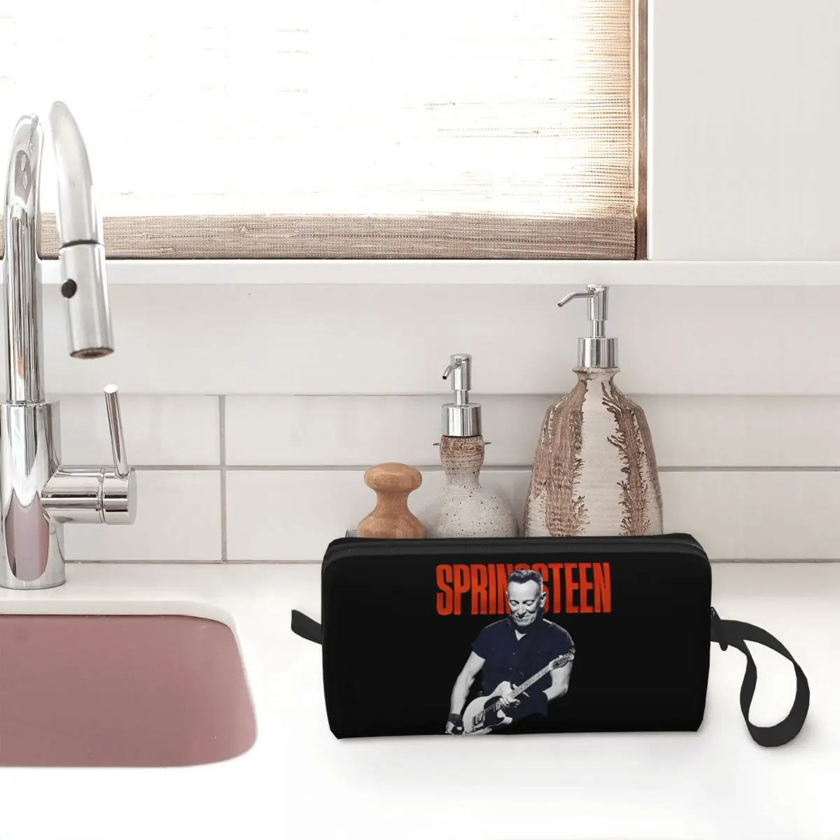 Bruce Springsteen Pencil Case for Boy Girl Gifts Pen Box Pencil Bag Travel Women Cosmetic Bag Organizer Pouch