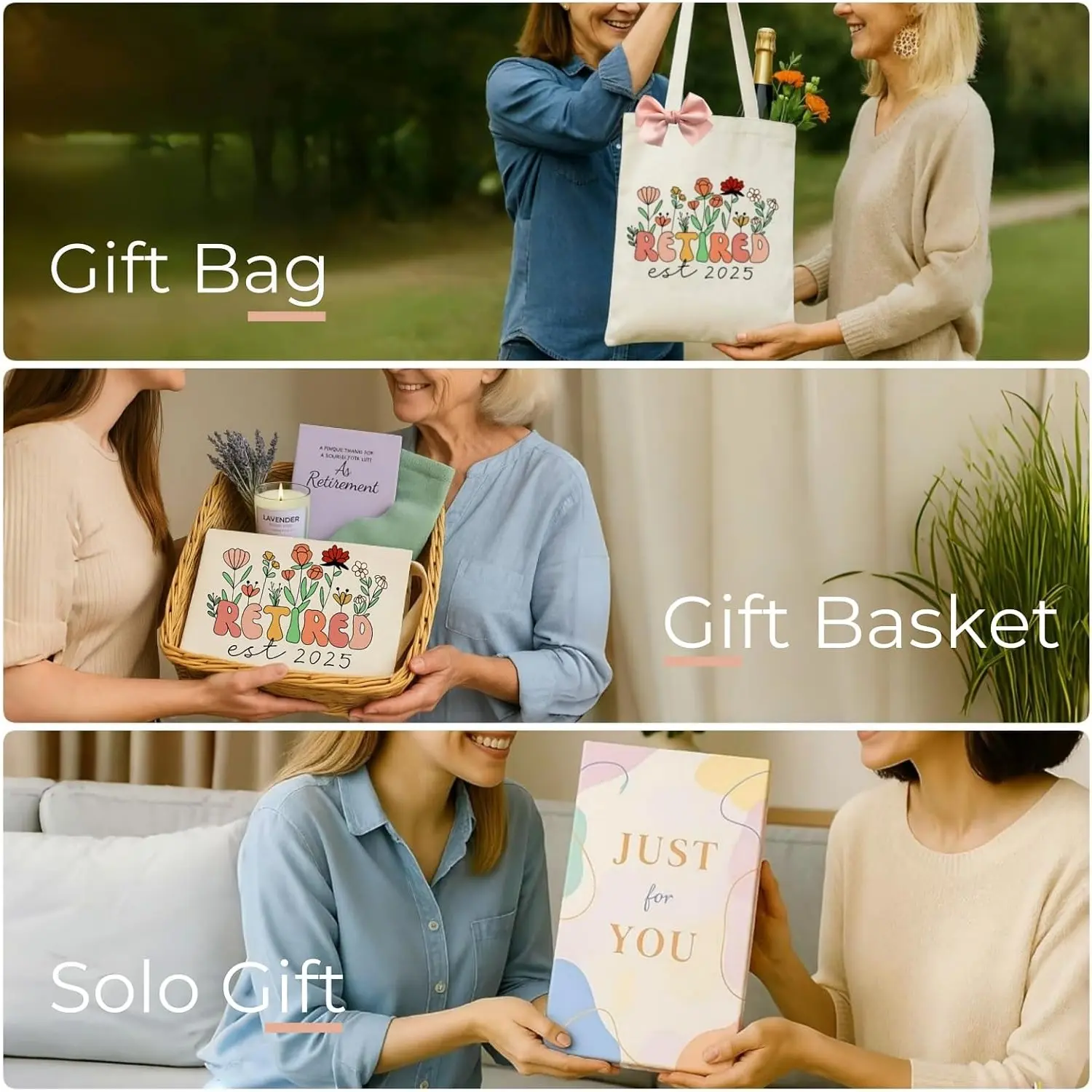 Maciebelle Retirement Gift for Woman, Cool Retirement Gifts for Women, Canvas Tote Bag Best Gifts