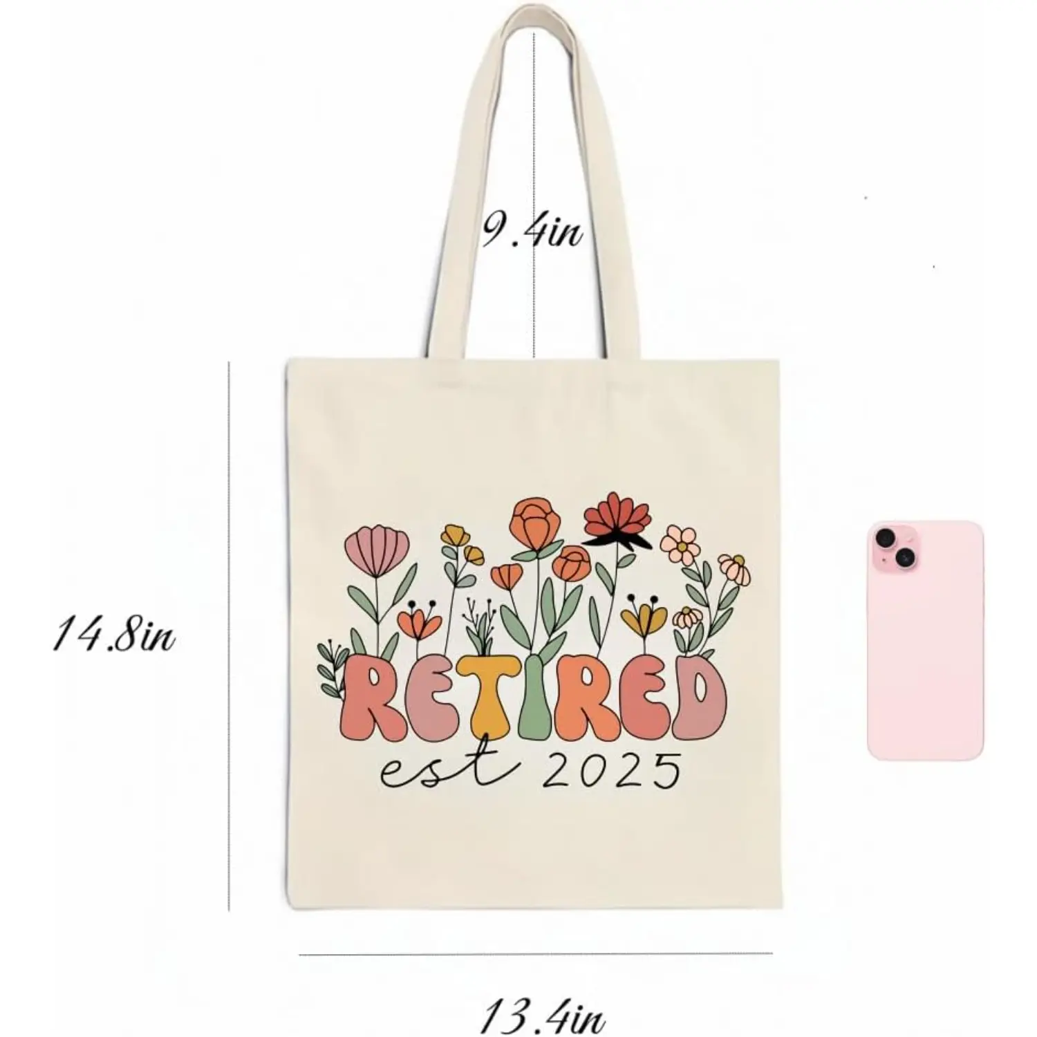 Maciebelle Retirement Gift for Woman, Cool Retirement Gifts for Women, Canvas Tote Bag Best Gifts