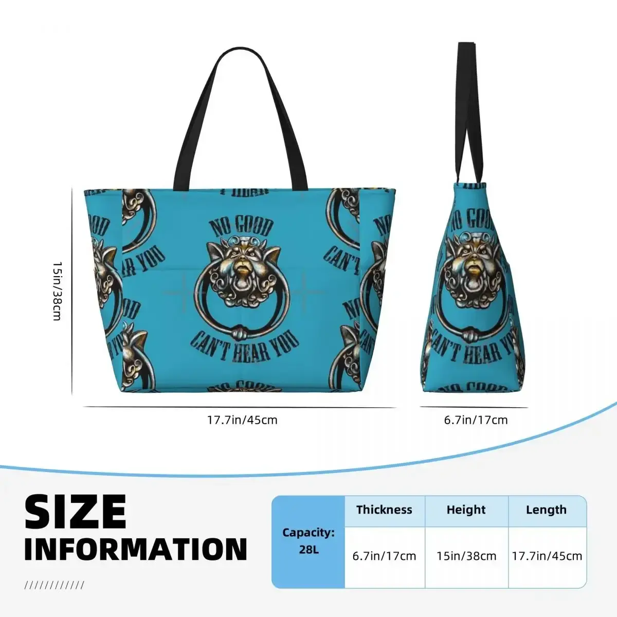 No Good Can't Hear You Beach Travel Bag, Tote  Modern Practical  Shoulder  Multi-Style Pattern