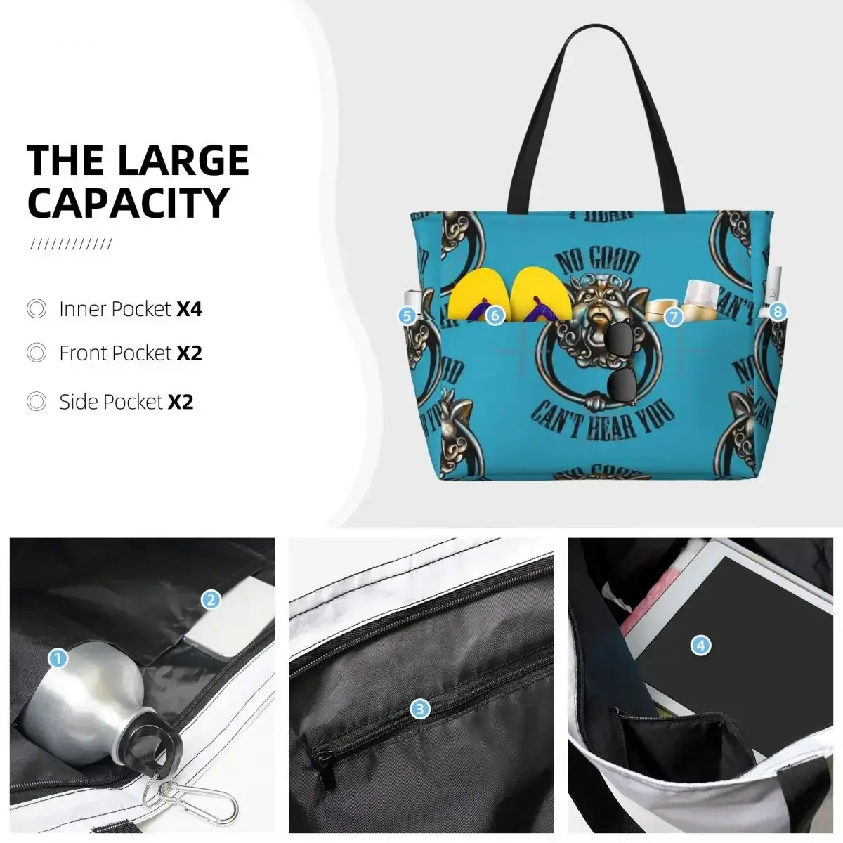 No Good Can't Hear You Beach Travel Bag, Tote  Modern Practical  Shoulder  Multi-Style Pattern