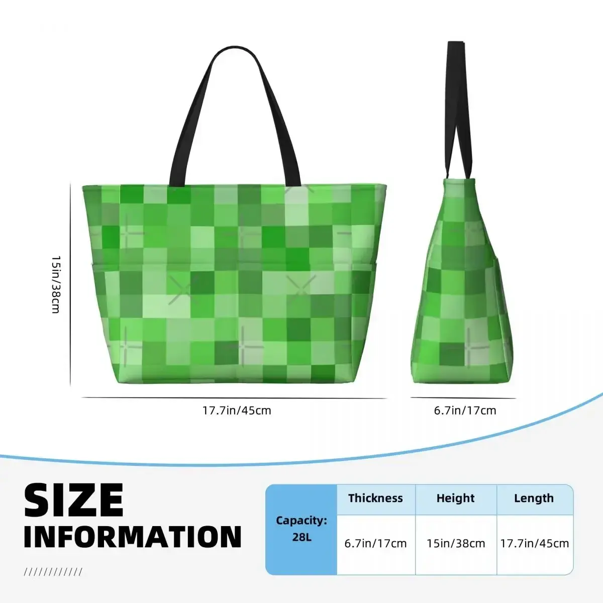 Pattern Beach Travel Bag, Tote  Holiday Large Capacity Gifts Shoulder  Multi-Style