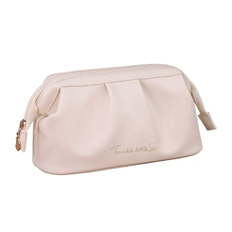 Rose Story pu waterproof makeup bag Large capacity advanced sense travel small portable women's ins wind hand grab bag