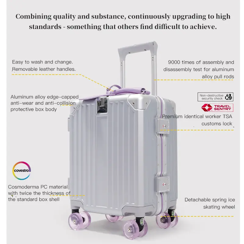14-inch small, lightweight carry-on suitcase for women, mini children's trolley case (no check-in required)