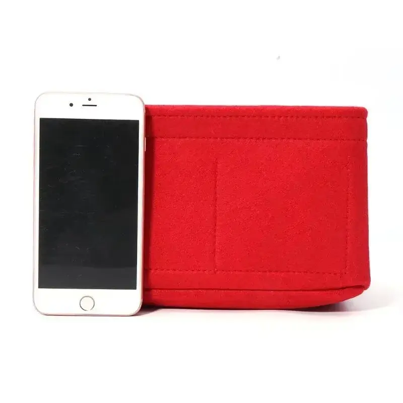 Felt Purse Organizer With Compartments Padded Cosmetic Bag Portable Handbag Removable Organizer Liner Women Suitable for Travel