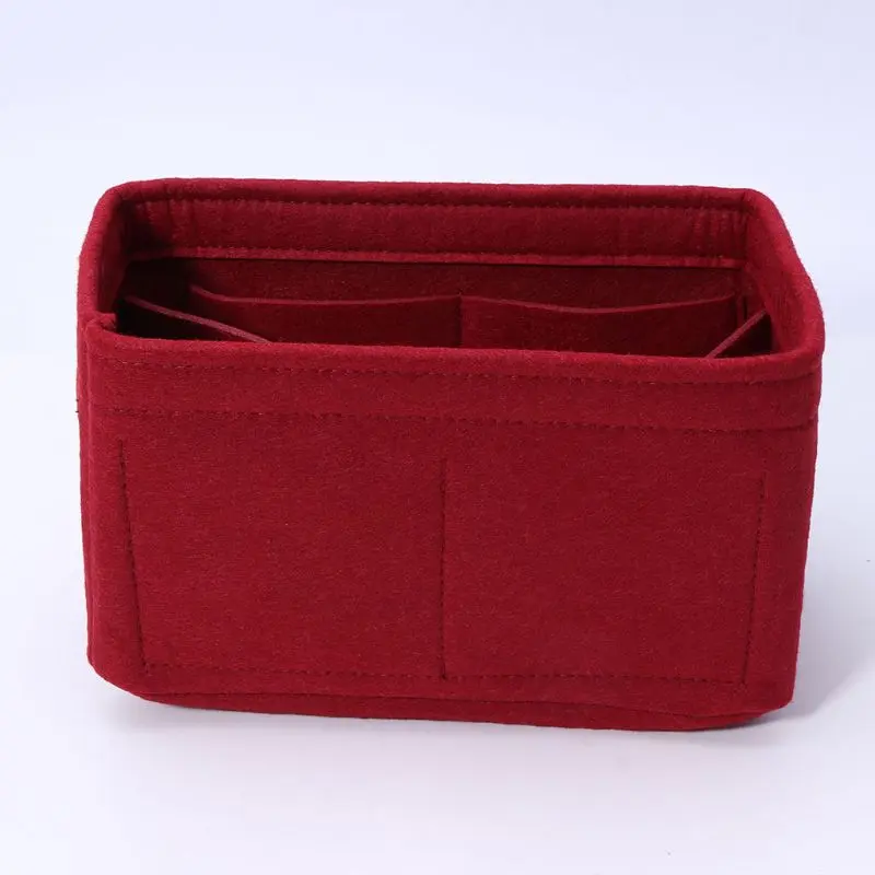 Felt Purse Organizer With Compartments Padded Cosmetic Bag Portable Handbag Removable Organizer Liner Women Suitable for Travel