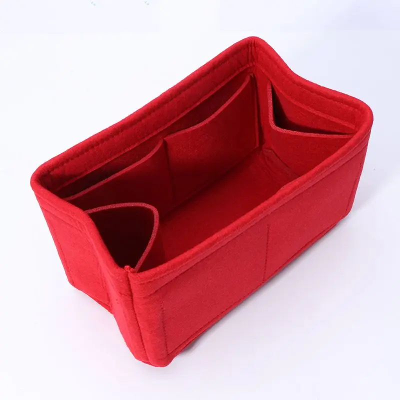 Felt Purse Organizer With Compartments Padded Cosmetic Bag Portable Handbag Removable Organizer Liner Women Suitable for Travel