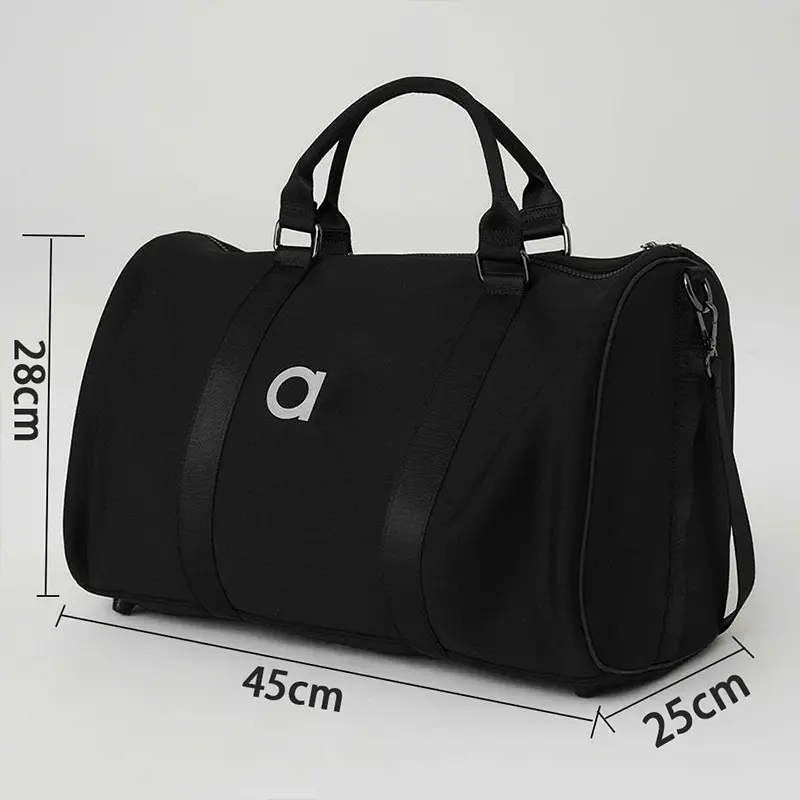 Travel Black Duffle Bag Side Zipper Luxurious Neoprene Creative Stone Overnight Bag Weekender Bag for Travel Sports Gym Bags