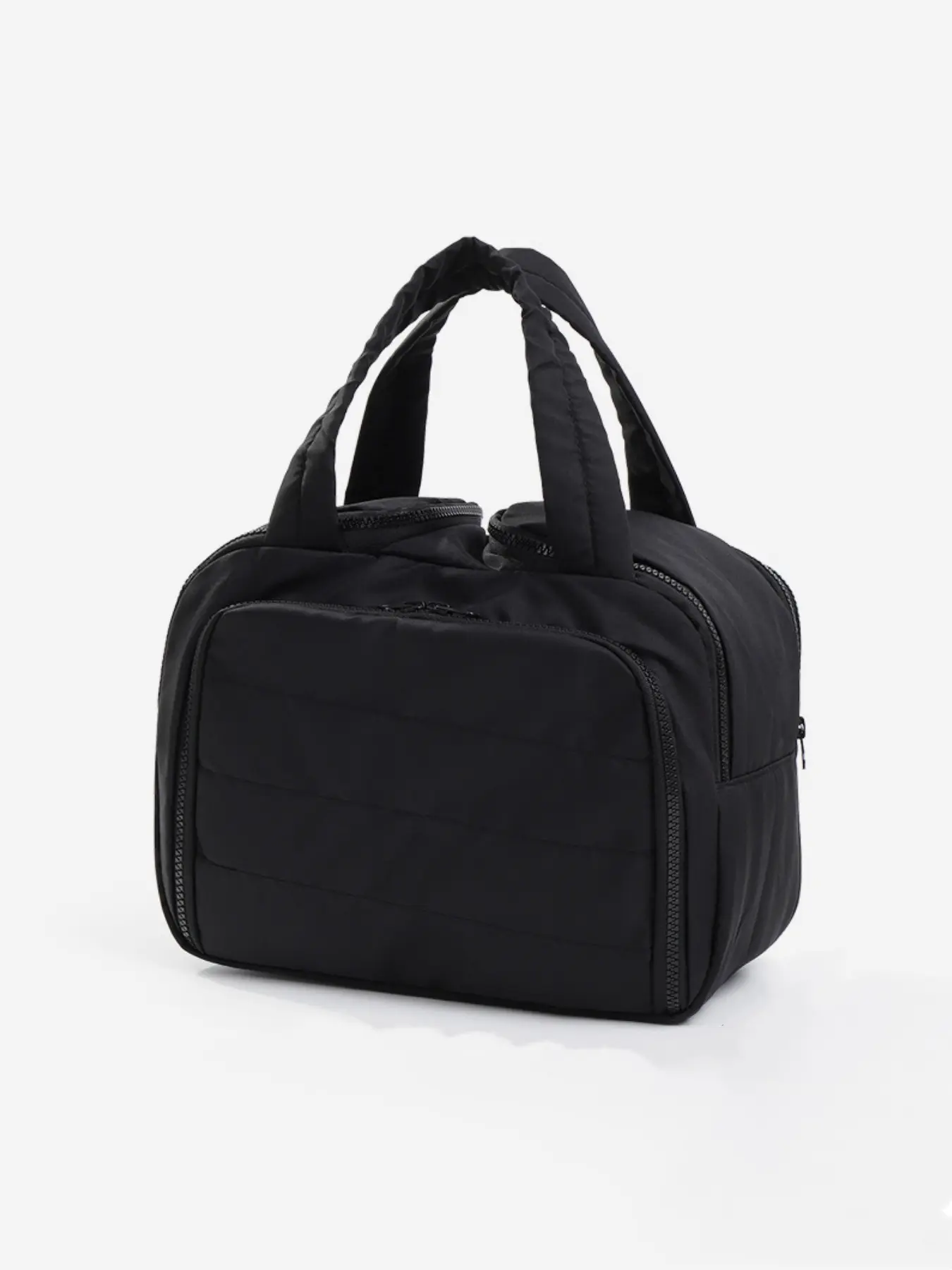 1 Piece Multi-Open Quilted Simple and Fashionable Pure Color Satchel Travel Toiletry Bag, Multi-Functional Large Capacity, Lightweight, Soft and Anti-Fouling Large Opening Universal Toiletry Bag for Men and Women with Dry and Wet Separation Function, Suitable for Daily Travel and Vacation, Work and Business Trip, Students Living in School, Packaging and Organization Cosmetic Bags, Toiletries, Toothbrush and Toothpaste Wet Towels and Other Items