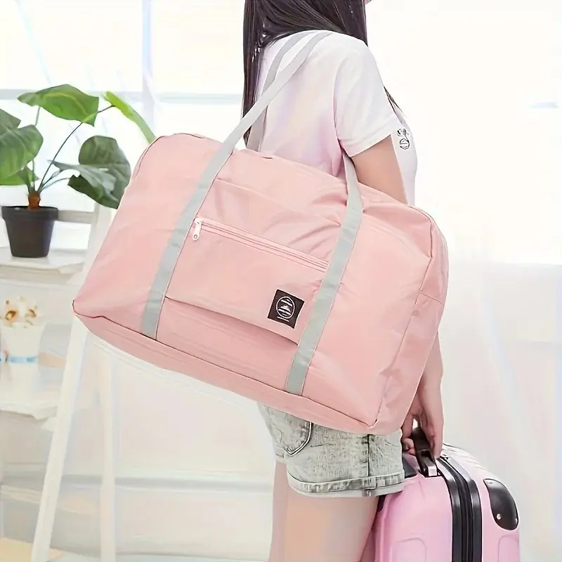 Foldable Travel Duffel Bag for Women and Girls Lightweight Large Capacity Carry on Sports Weekend Trip Gym Bag Carry on Luggage