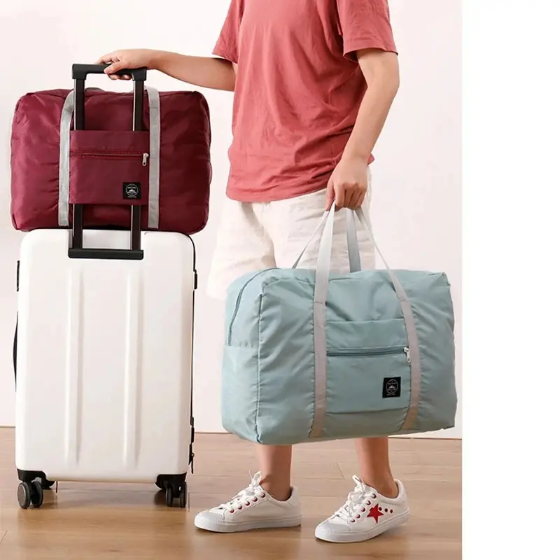 Foldable Travel Duffel Bag for Women and Girls Lightweight Large Capacity Carry on Sports Weekend Trip Gym Bag Carry on Luggage