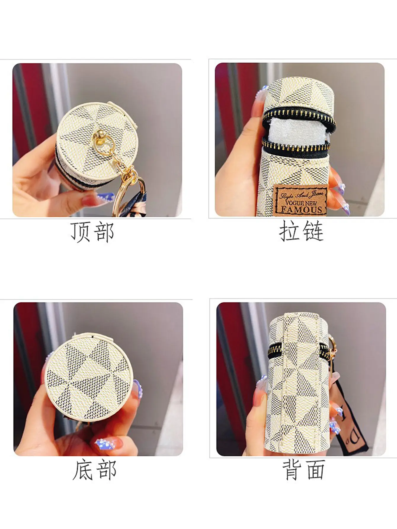 European and American Old Flower Coin Wallet New Small Earphone Bag Printed Pendant Women's Mouth Red Envelope Mini Keychain Bag