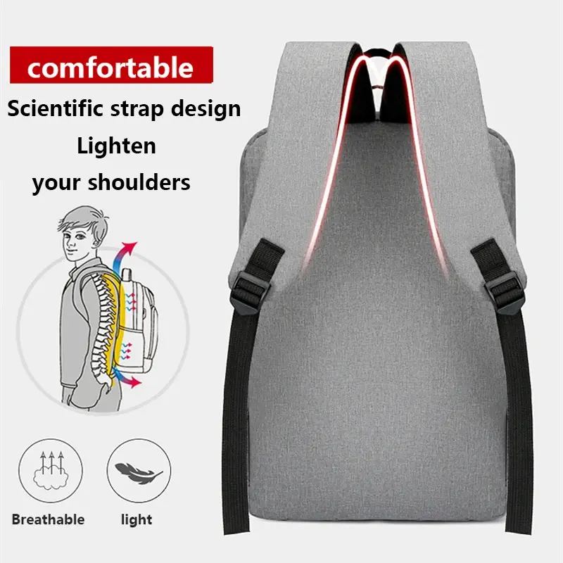 Men's Waterproof Oxford Laptop Backpack 15.6 Inch with USB Charging Port High Capacity Business Travel School Bag