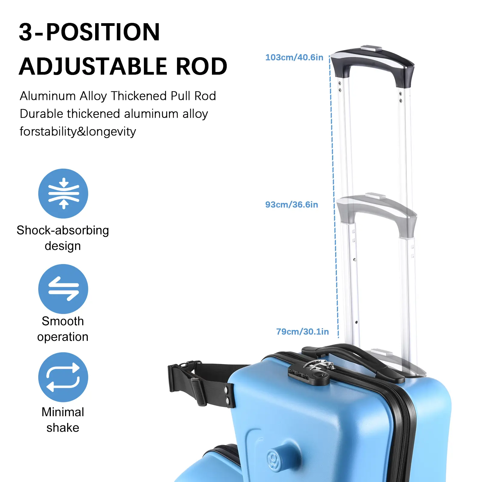Kids Ride on Luggage, Toddler Luggage Seat Ride On, Kids Travel Suitcase with Safety Belt, Scooter Suitcase for Kids Ages 6-12