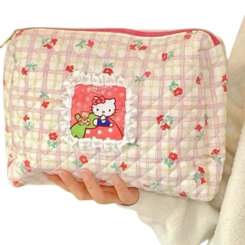 Women Cute Large Capacity Cat Prints Makeup Bag Ladies' Instagram Travel Portable Toilet Bag Student Pen Case