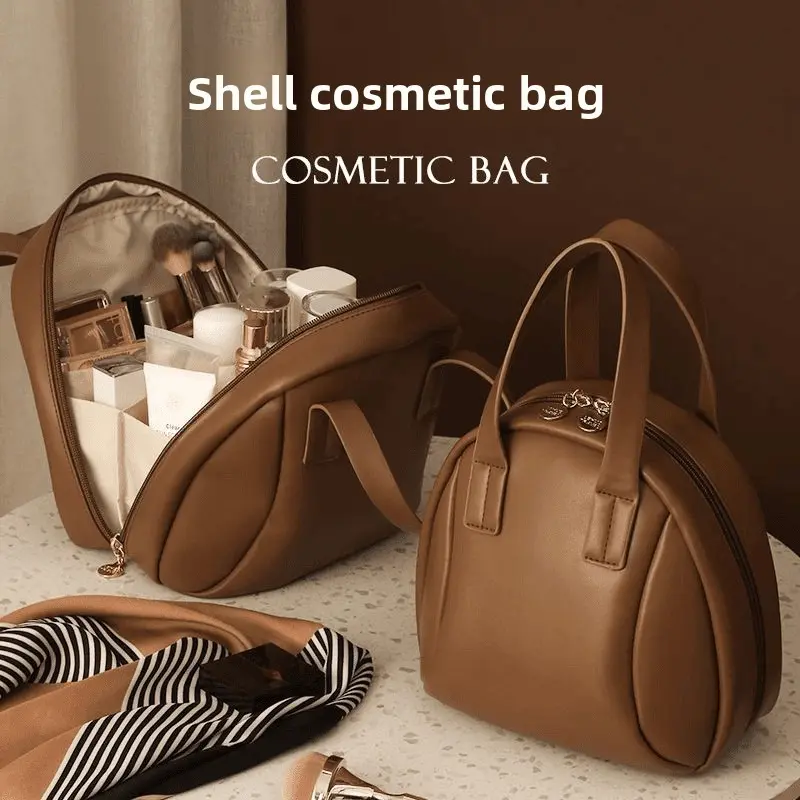 Maillard Handheld Makeup Bag for Women 2025 New Style Travel High end Light Luxury High end Portable Large Capacity Storage Bag