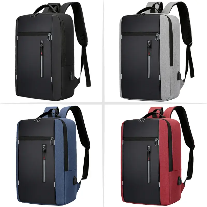 Men's Waterproof Oxford Laptop Backpack 15.6 Inch with USB Charging Port High Capacity Business Travel School Bag