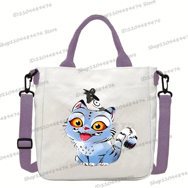 New Anime Women Men Crossbody Bags KPop Demon Hunters Cartoon Tiger Shoulder Handbags for Teen Korean Style Messenger Bags