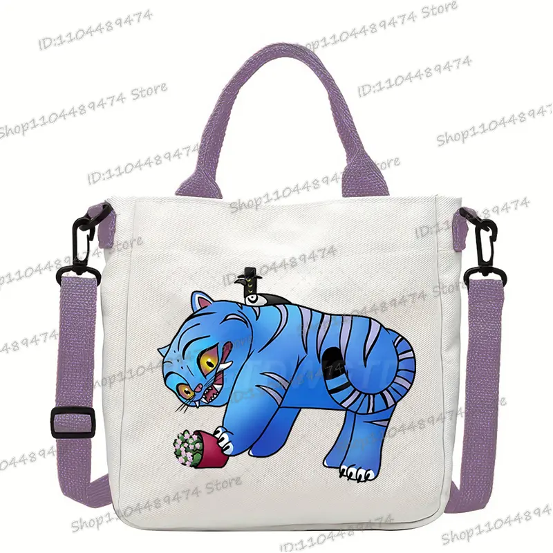 New Anime Women Men Crossbody Bags KPop Demon Hunters Cartoon Tiger Shoulder Handbags for Teen Korean Style Messenger Bags