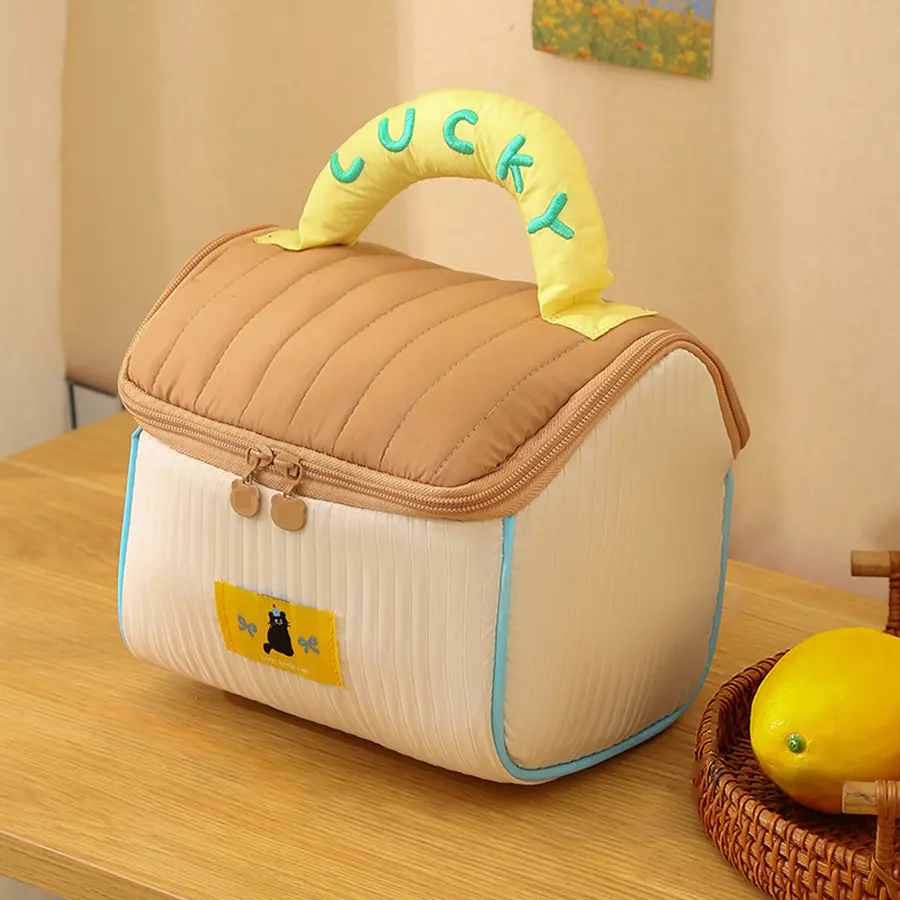New cartoon house-shaped makeup bag  zipper-style large capacity handbag makeup bag  daily handbag cosmetics storage bag