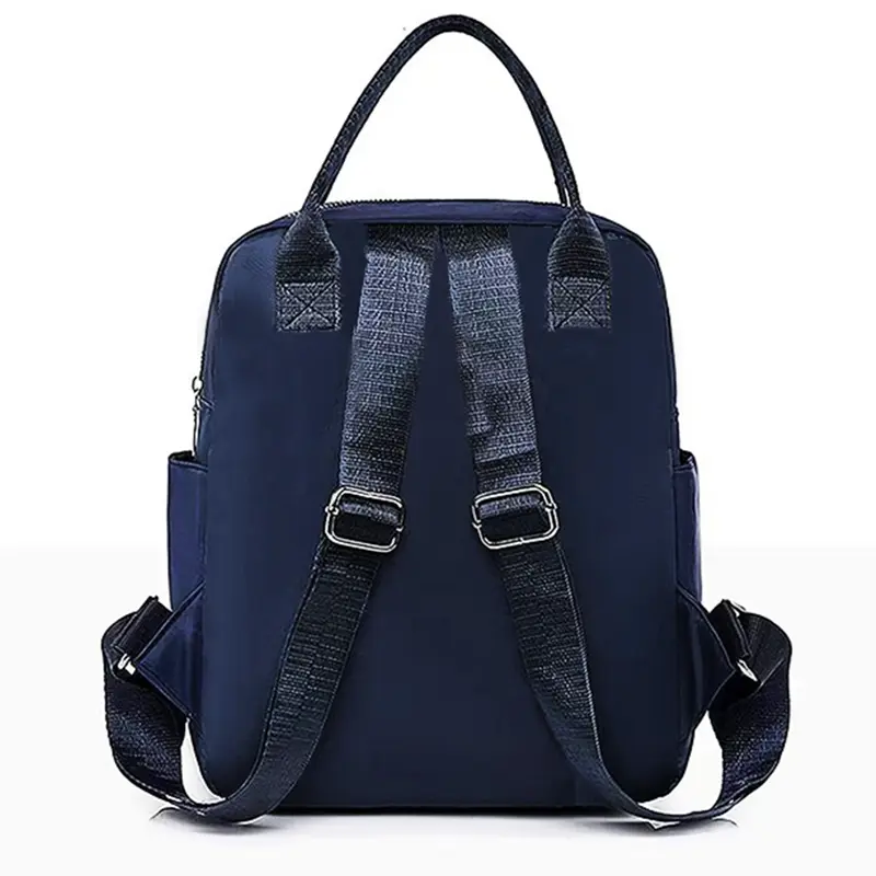 Neutral color backpack for men and women, with dual shoulder straps, can be carried by hand, suitable for school and travel.