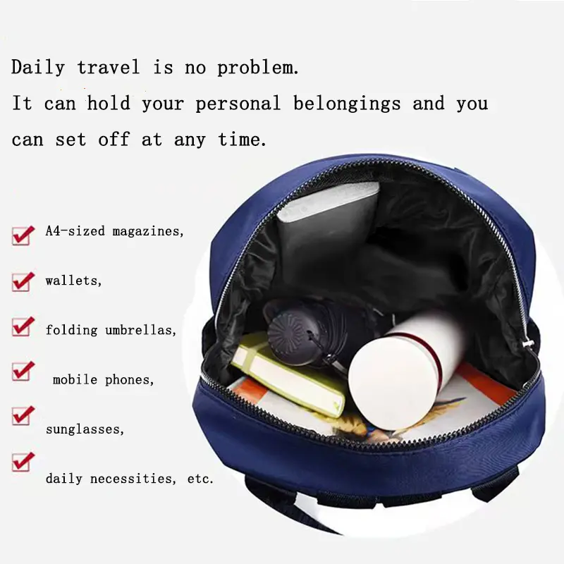 Neutral color backpack for men and women, with dual shoulder straps, can be carried by hand, suitable for school and travel.