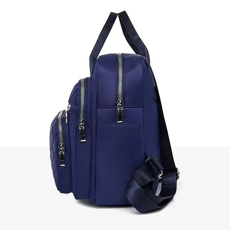 Neutral color backpack for men and women, with dual shoulder straps, can be carried by hand, suitable for school and travel.