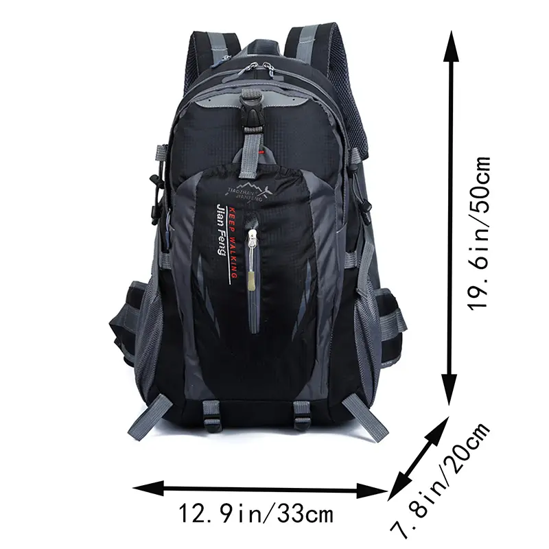 Neutral color backpack for men and women, suitable for mountain climbing trips, with large capacity and multiple colors.