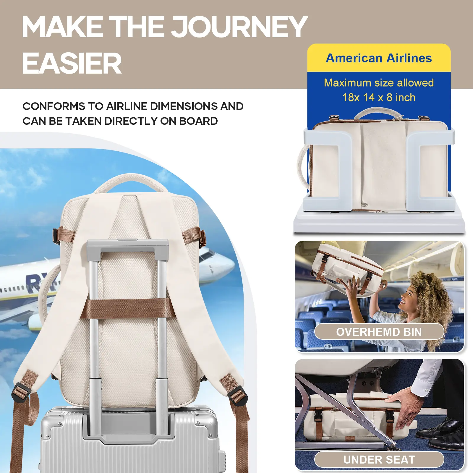 Notebook Backpack Travel 40x20x25 Ryanair Laptop Bag Men Women Business Waterproof Cabin Bag Carry ons Backpack School Bag