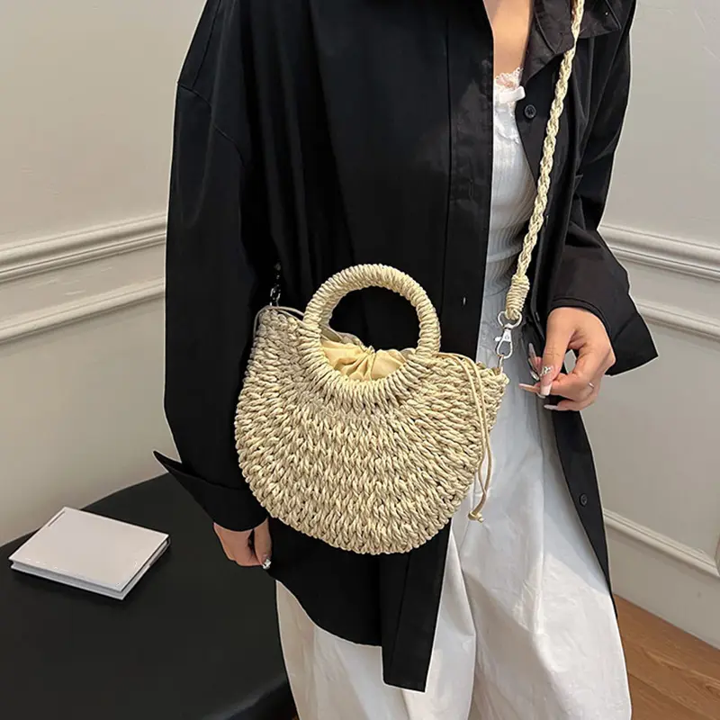 Bohemian Style Straw Handbag High Quality Multi-functional Shopping Bag Suitable For Travel and Vacation