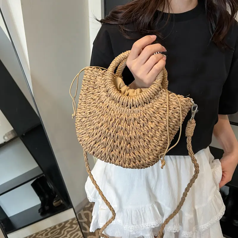 Bohemian Style Straw Handbag High Quality Multi-functional Shopping Bag Suitable For Travel and Vacation